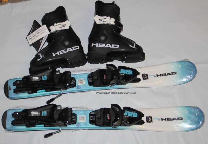 NEW 2027 HEAD 67cm kids skis supershape + adjustable bindings + 15.5 J1 boots