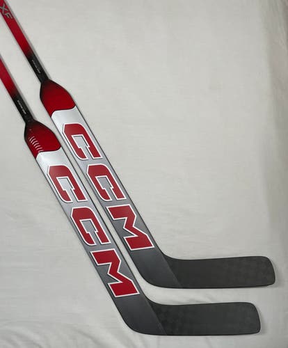NEW CCM XF Sr Goalie Stick, 26", P1 Pattern, Red/White - 2 Pack