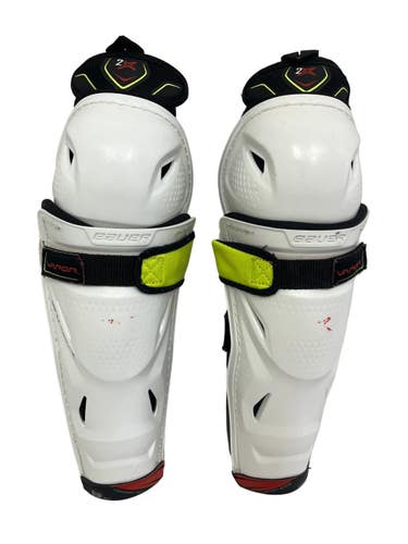 Used Bauer VAPOR 2X Junior Shin Guards White 12" 11692-S000156711