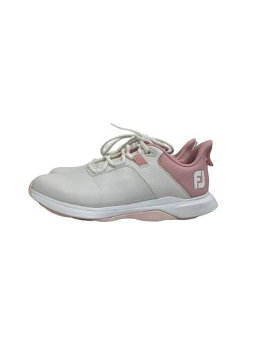 Used Foot Joy PROLITE Womens Golf Shoes White And Pink Senior 8 11692-S000156797