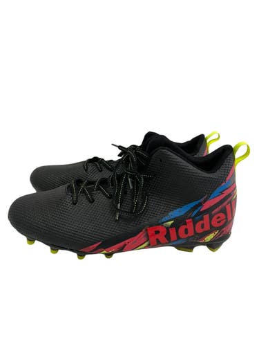 Used Riddell FB Adult FB Cleats Black Senior 13 11692-S000156941