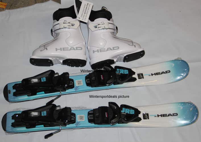 NEW 2027 HEAD 67cm little kids skis supershape adjustable bindings with mondo 15.5 / US 8 J1 boots