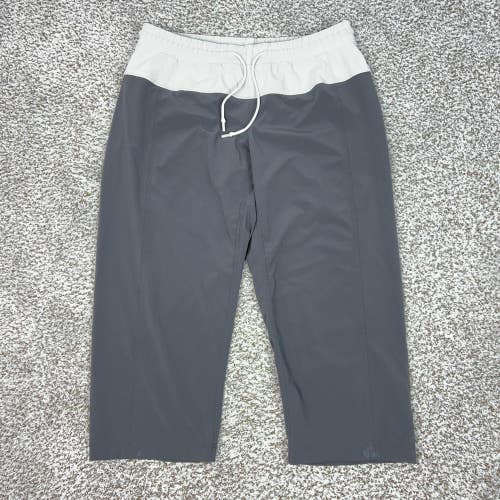 Lululemon Pants Womens 6 Gray Crop Straight Leg Colorblock Running Gym Athletic
