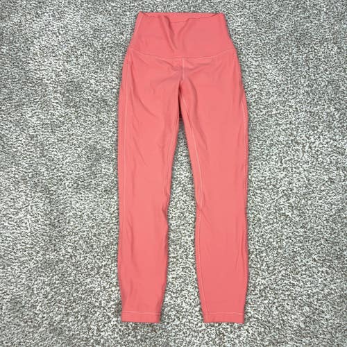 Lululemon Pants Womens 4 Pink Align High Rise Yoga Leggings Athletic Ankle 25"