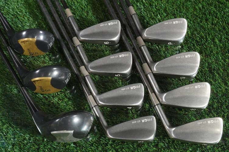 PRGR CT-450 11pc. Golf Set 3-PW 1W 3W 5W Senior Graphite Golf Pride Tour Wrap RH