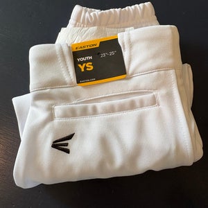 White Youth Small Easton Game Pants (New)