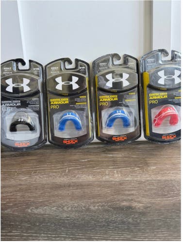 Under Armour Gameday Armour Mouthguards Adult Elite Pro Lot 4 Football NWT