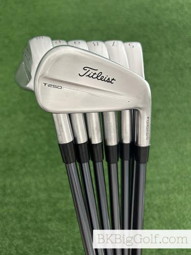 Titleist T250 25 Forged Iron Set 5-48 / Recoil F4 Stiff Graphite