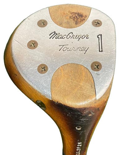 MacGregor Tourney Persimmon Driver 1-Wood RH Men's 22-Step Stiff Steel 44" HC