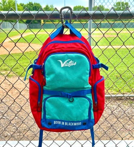 Victus LEV3L Bat Pack Columbia Blue Red Baseball Softball Backpack VBLVLBP