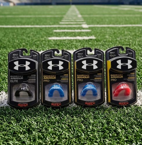 Under Armour Gameday Armour Mouthguards Adult Elite Pro Lot 4 Football NWT