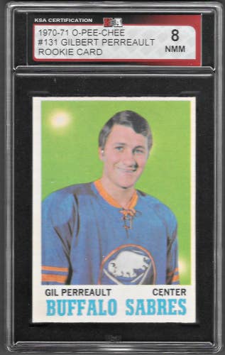 1970/71 O-Pee-Chee OPC RC #131 Gilbert Perreault Rookie Card KSA 8