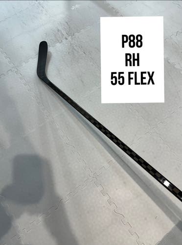 Intermediate(1x)Right P88 55 Flex 63” ProBlackStock™ Unbranded Blackouts Pro Stock Hockey Sticks