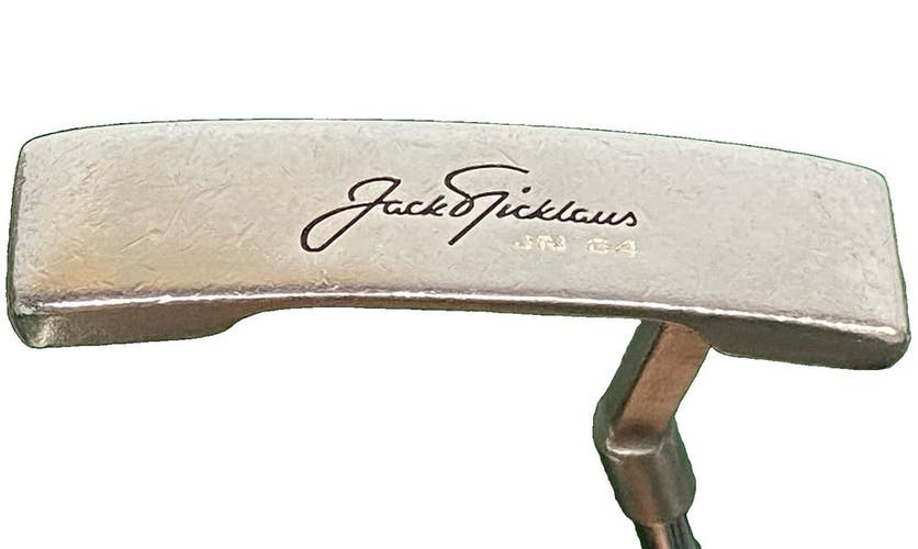 Jack Nicklaus JN 64 Plumber's Neck Blade Putter RH Steel Shaft 35 Crossline Grip