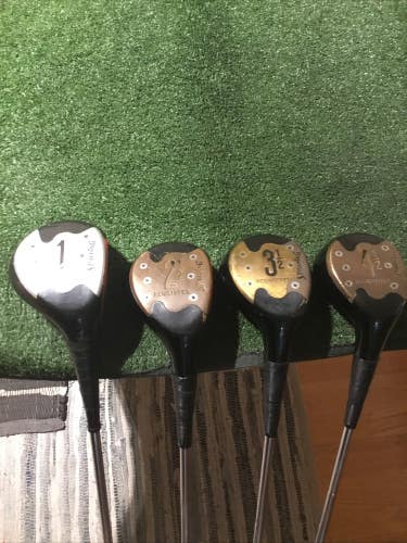 Spalding Top Flite Woods Set (D, 2 1/2W, 3 1/2W, 4 1/2W) Steel Shafts Vintage