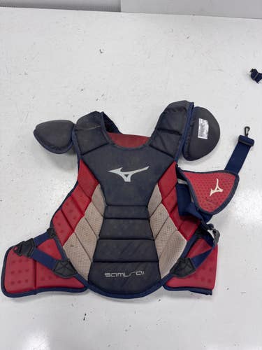 Used Mizuno SAMURAI ADULT 16 INCH Catchers Chest Protector Navy Blue Adult 11860-S000312779