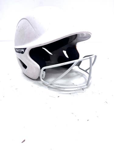 Used Easton 6 1/4 - 6 7/8 Batting Helmet w/Mask White One Size 11860-S000313796