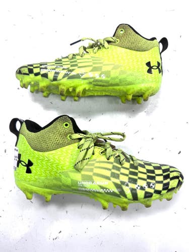 Used Under Armour LAX Cleats Mens Yellow Senior 4.5 11860-S000313867