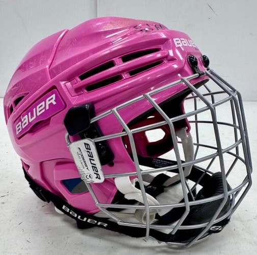 Used Bauer PRODIGY NOT STAMP Helmet Cage Combo Pink One Size 11860-S000313969