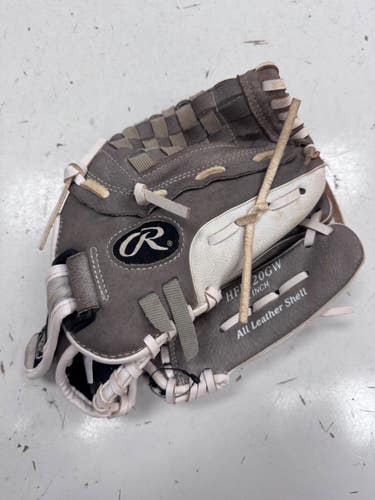 Used Rawlings HIGHLIGHT SERIES BB/SB Glove RH Throw Grey 12" 11860-S000314512