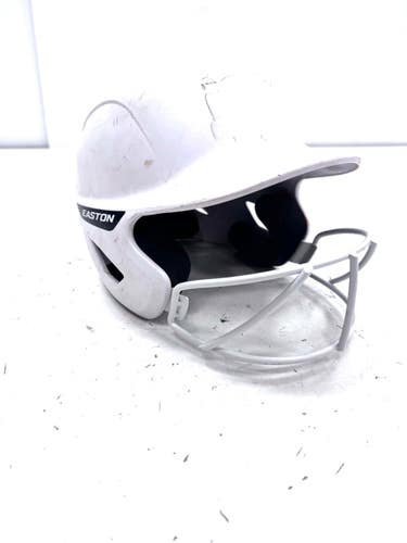 Used Easton 6 1/4 - 6 7/8 Batting Helmet w/Mask White One Size 11860-S000314603