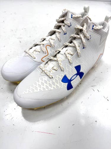 Used Under Armour Adult FB Cleats White Senior 13.5 11860-S000315083