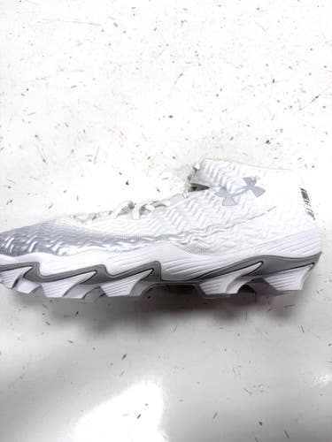 Used Under Armour Adult FB Cleats White Senior 14 11860-S000315090