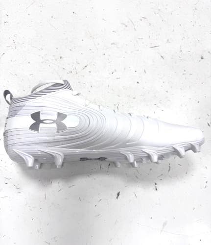 Used Under Armour Adult FB Cleats White Senior 15 11860-S000315095