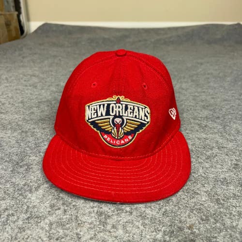 New Orleans Pelicans Mens Hat Cap 7 1/4 Red New Era 59Fifty Basketball USA NBA