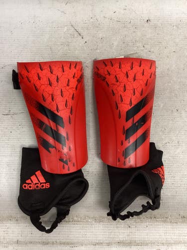 Used Adidas Soccer Shin Guards Junior Red MD 11851-S000051655