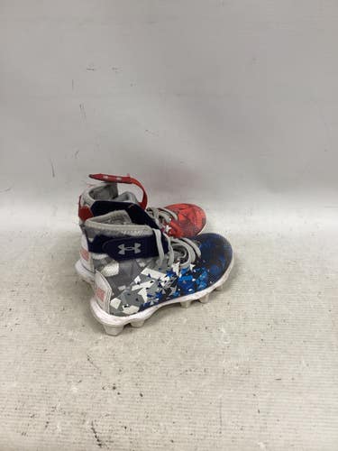 Used Under Armour FREEDOM BB/SB Cleats White/Red/Navy Youth 10.0 11851-S000051619