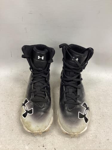 Used Under Armour Jr FB Cleats Black And White Junior 02 11851-S000051609