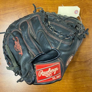 Black Rawlings Gamer Series RH Catcher's Baseball Glove 32" (Used)