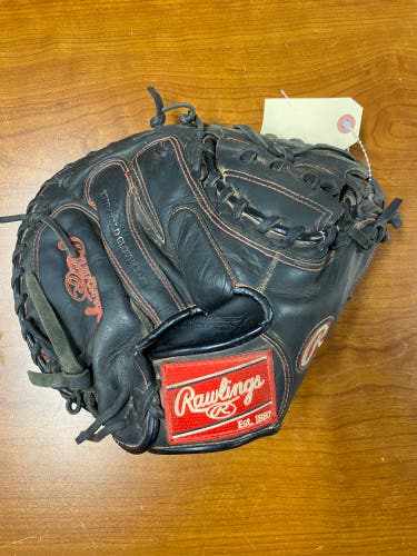 Black Rawlings Gamer Series RH Catcher's Baseball Glove 32" (Used)