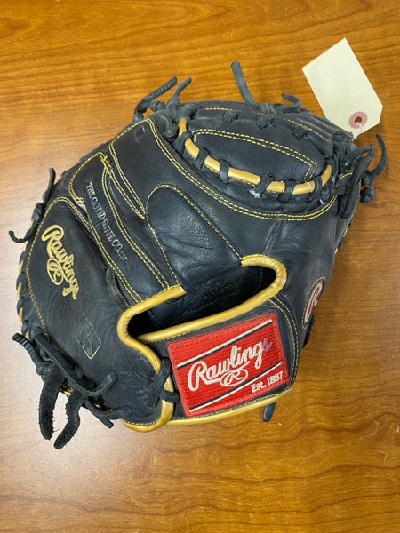 Black Rawlings R9 RH Catcher's Baseball Glove 32.5" (Used)