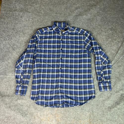 Tommy Bahama Mens Shirt Medium Blue Gray Flannel Cabin Hiking Gorp Outdoor Top