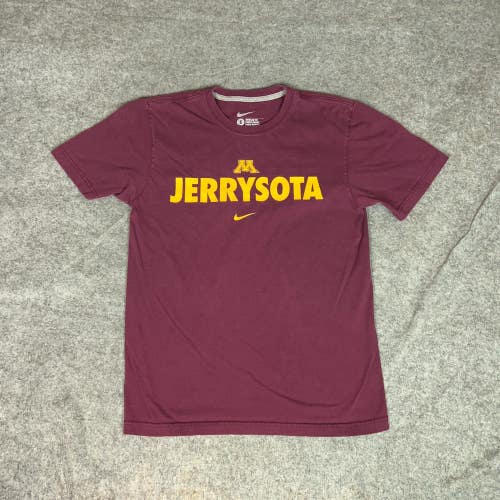 Minnesota Gophers Mens Shirt Small Maroon Gold Nike Tee T Jerrysota Sports Top