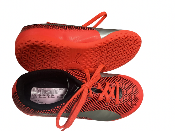 Used Puma Soccer Indoor Shoes Orange Junior 01.5 11613-S000189481
