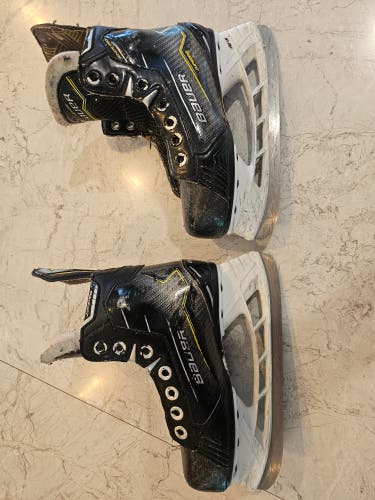 Black/Yellow Bauer Supreme Ignite Pro+ Hockey Skates Regular Width 13 (Used)
