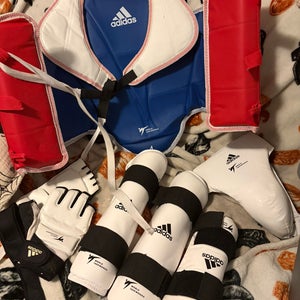 Complete adidas world taekwondo sparring gear