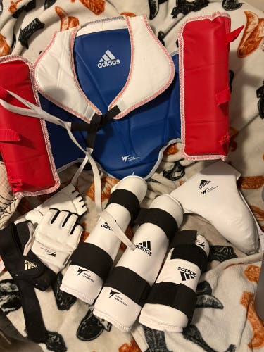 Complete adidas world taekwondo sparring gear