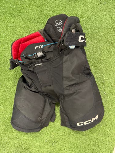 Black Junior Medium CCM JetSpeed FT6 Hockey Pants (Used)