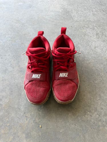 Red Men's Size M 7.5 (W 8.5) Adult Nike Air Zoom Diamond Elite Turf Cleats (Used)