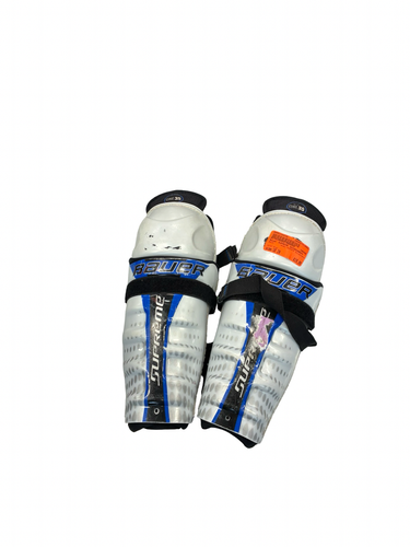 Used Bauer SUPREME SHINGUARDS Junior Shin Guards Grey 10" 11682-S000138839
