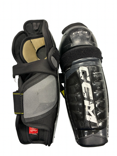 Used CCM VECTOR PLUS 11 IN Junior Shin Guards Black 11" 11682-S000138836