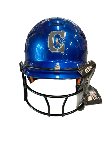 Used Schutt W/ FACEMASK Batting Helmet w/Mask Royal Blue XS 11682-S000138258