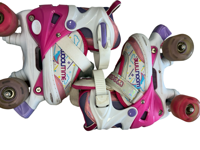 Used WOOLITIME Child Roller Quad Skates Pink Adjustable 11682-S000138395