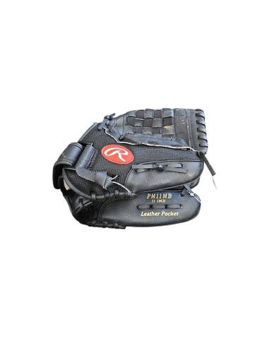 Used Rawlings PLAYMAKER SERIES BB/SB Glove RH Throw Black 11" 11850-S000025177