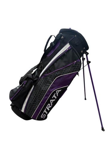 Used Strata WMN GOLF STAND BAG Womens Stand Bag Black And Purple 11835-S000212200