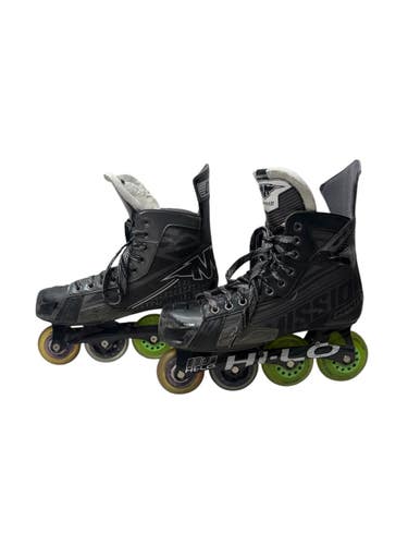 Used Mission INHALER DS7 Roller Hockey Skates Black Senior 10 11835-S000211573